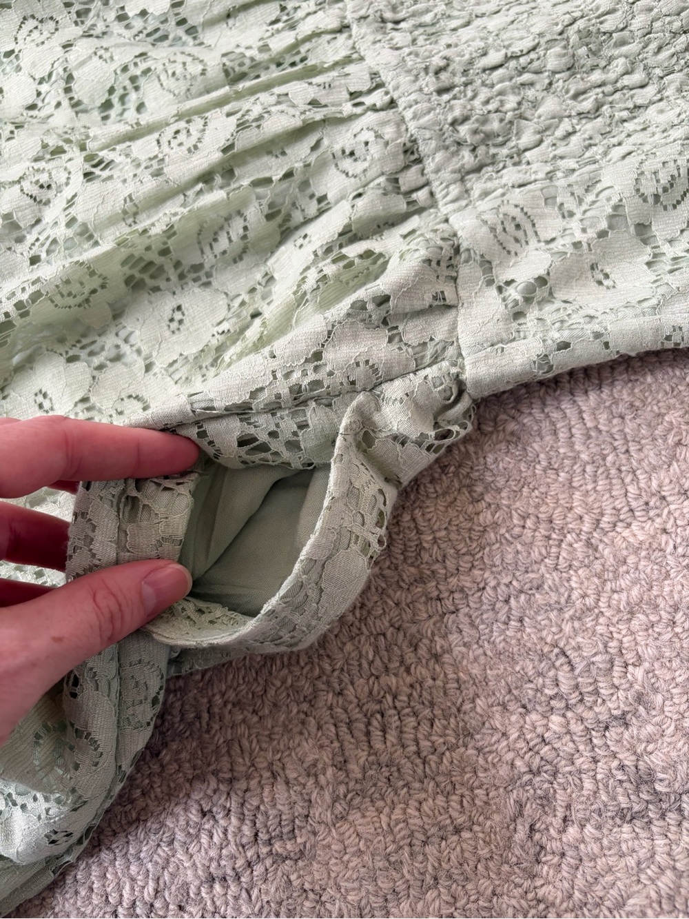 Abercrombie Kids Sage Green Lace Dress NWT Size 11/12 - Picture 7 of 9